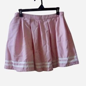 Hot Topic Pink Skirt with White Accents